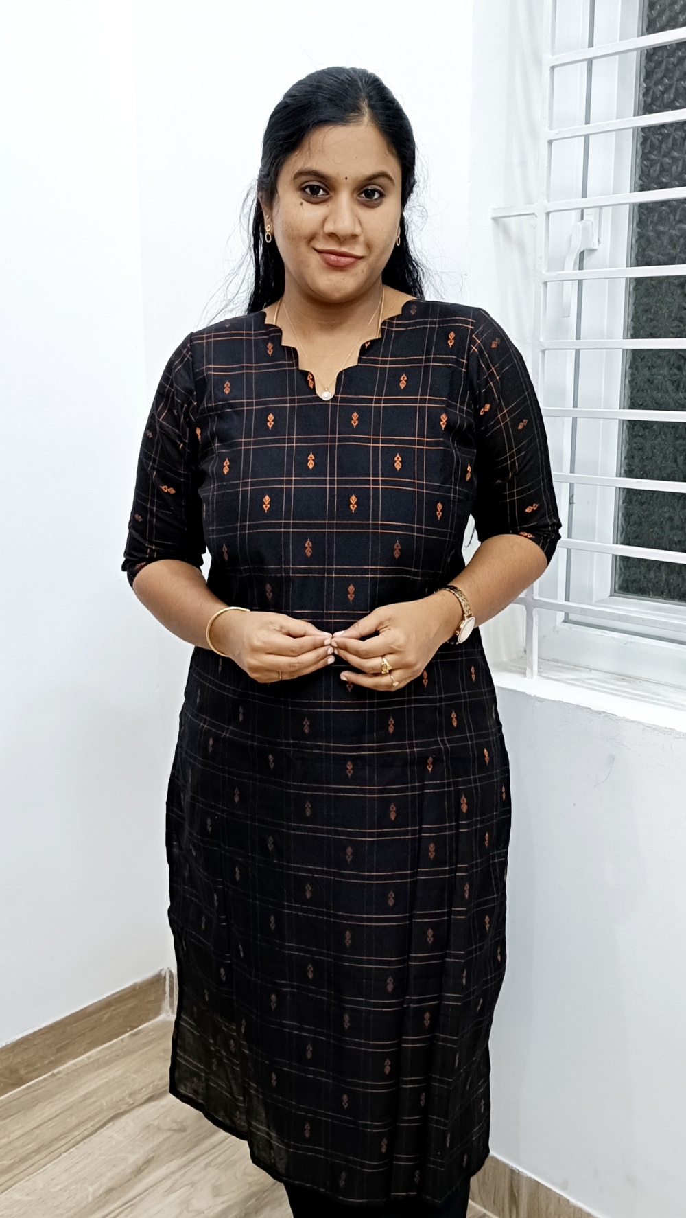 Premium Black Rawsilk Suit Set with Kalamkari Dupata