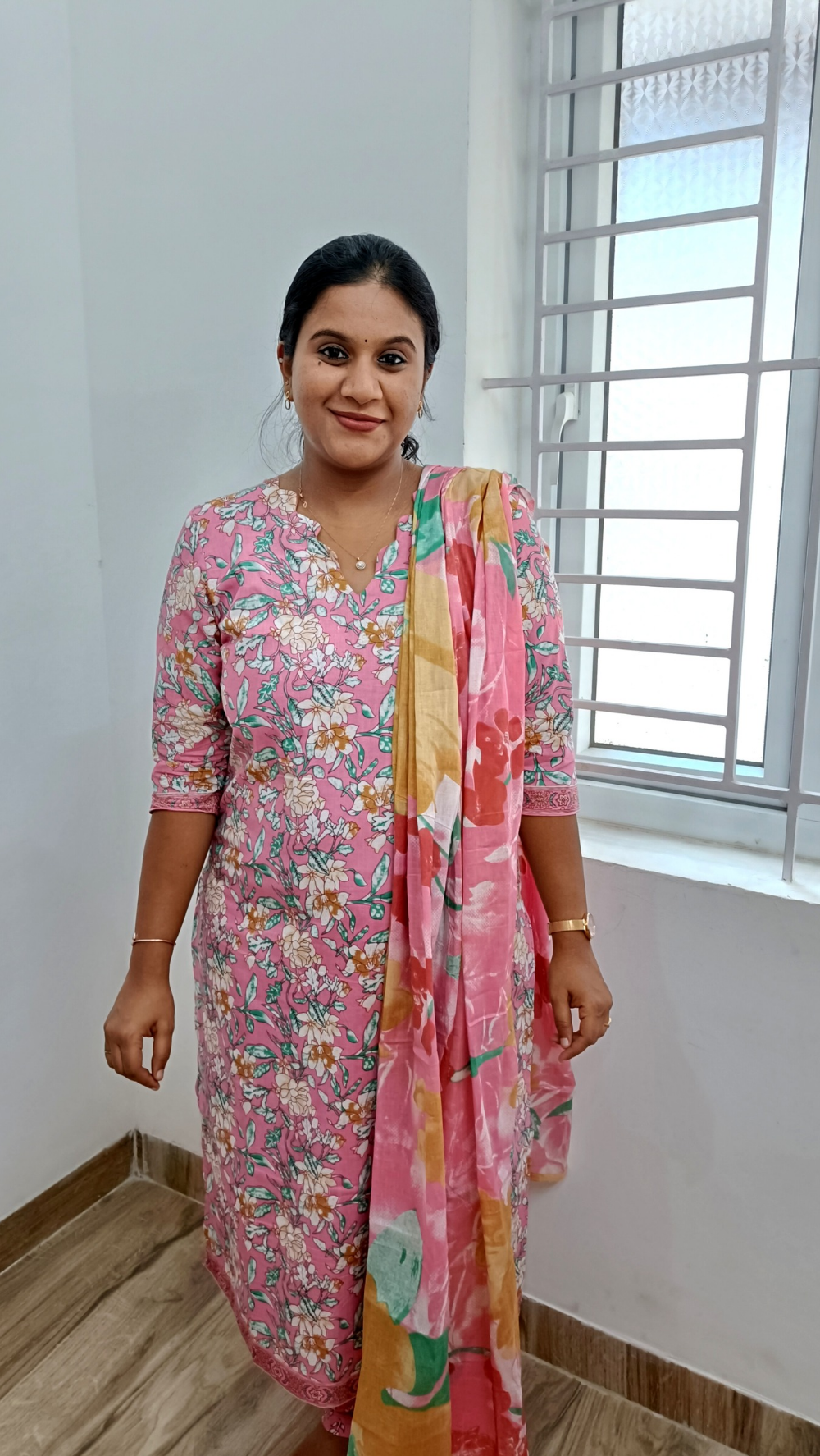 Premium Quality Mul Cotton Salwar Suit Set - Baby Pink