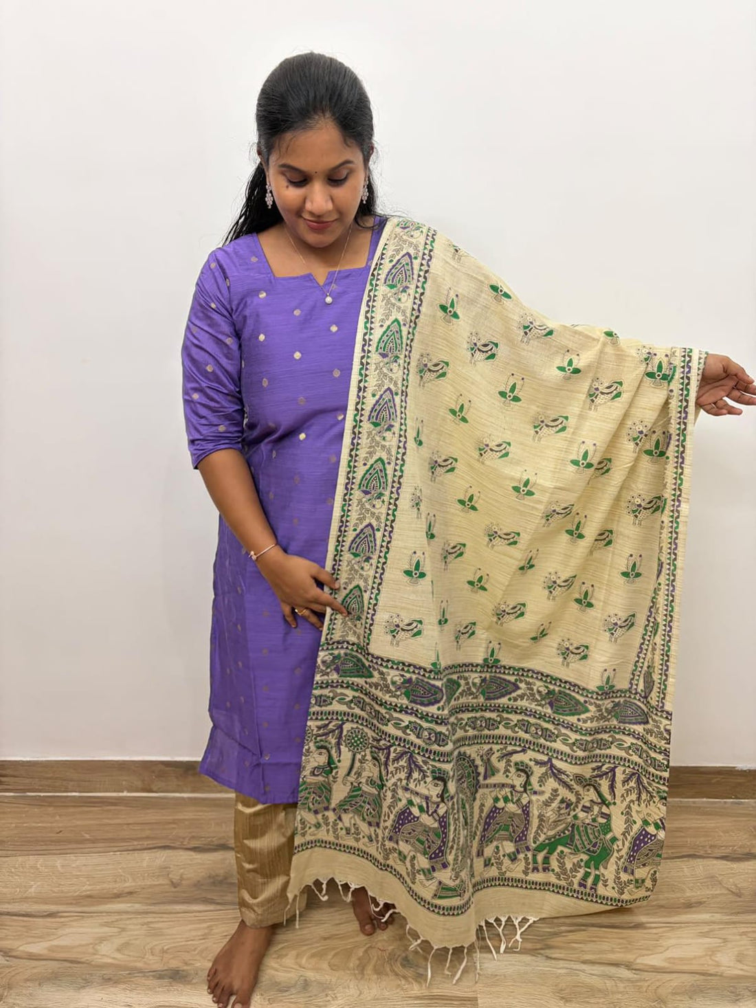 Premium Raw Silk - Lavander Salwar Suit set