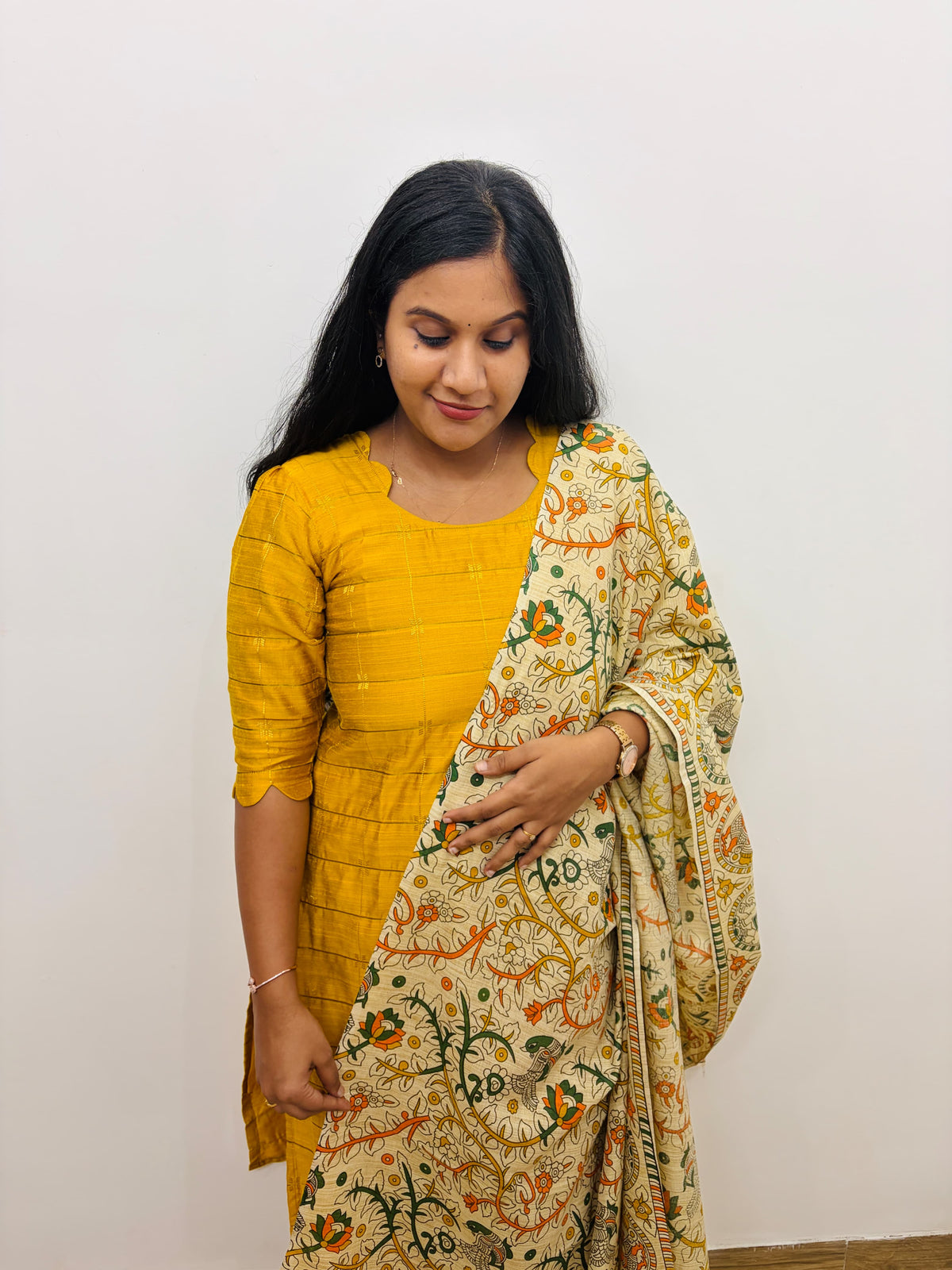 Premium Raw Silk - Mustard Salwar Suit set