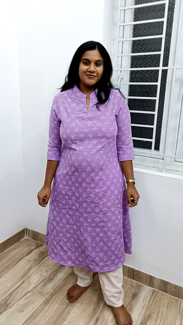 Premium Aline Kantha Cotton Kurti with Pockets