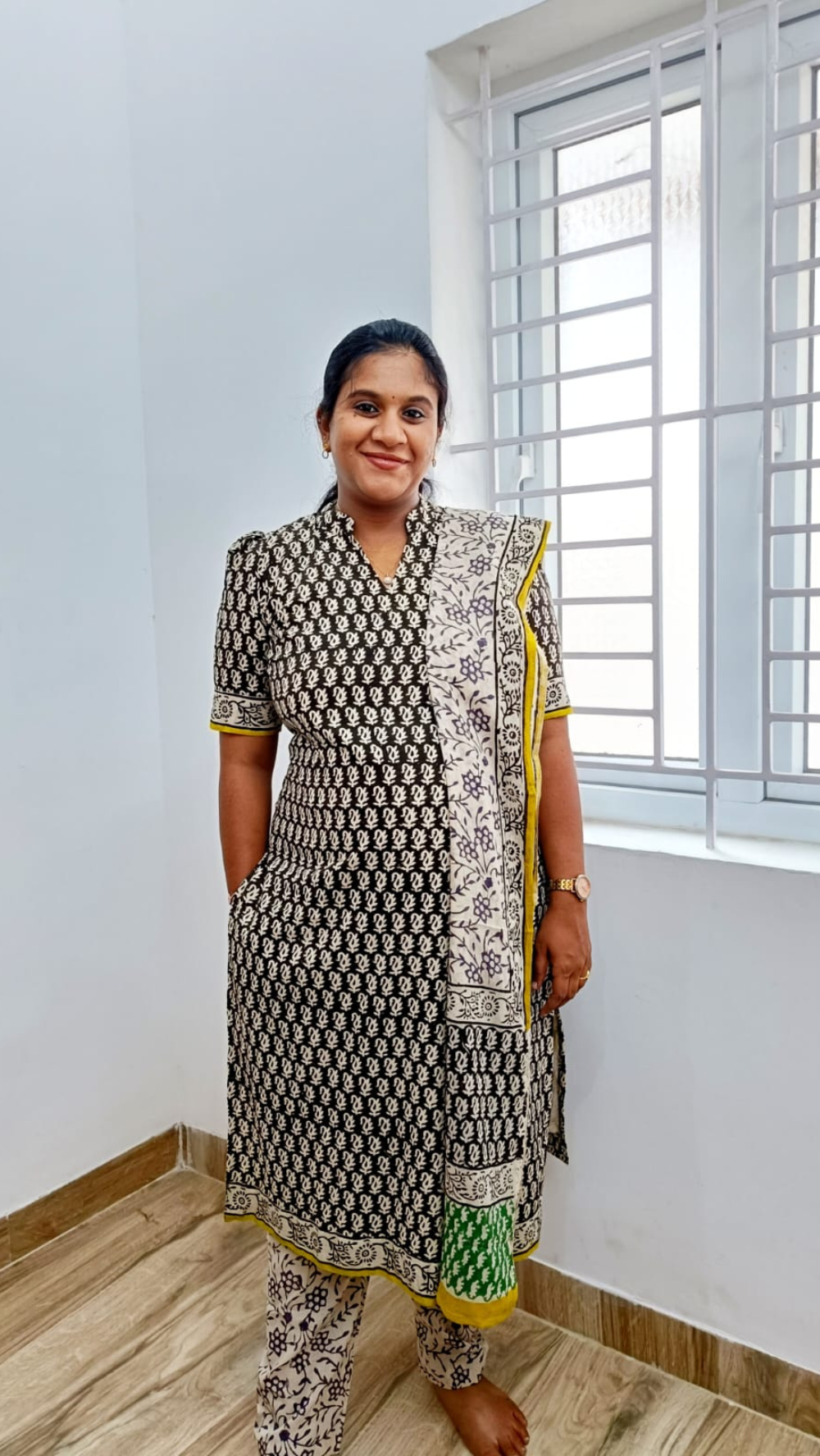 Pure Mul Cotton Salwar Suit Set-Black