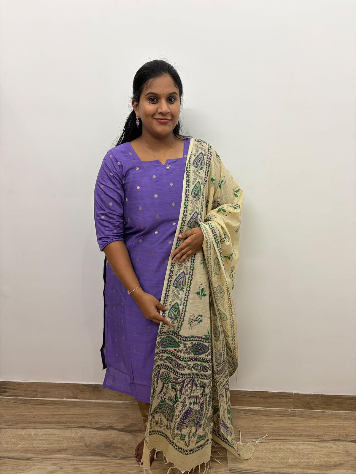 Premium Raw Silk - Lavander Salwar Suit set