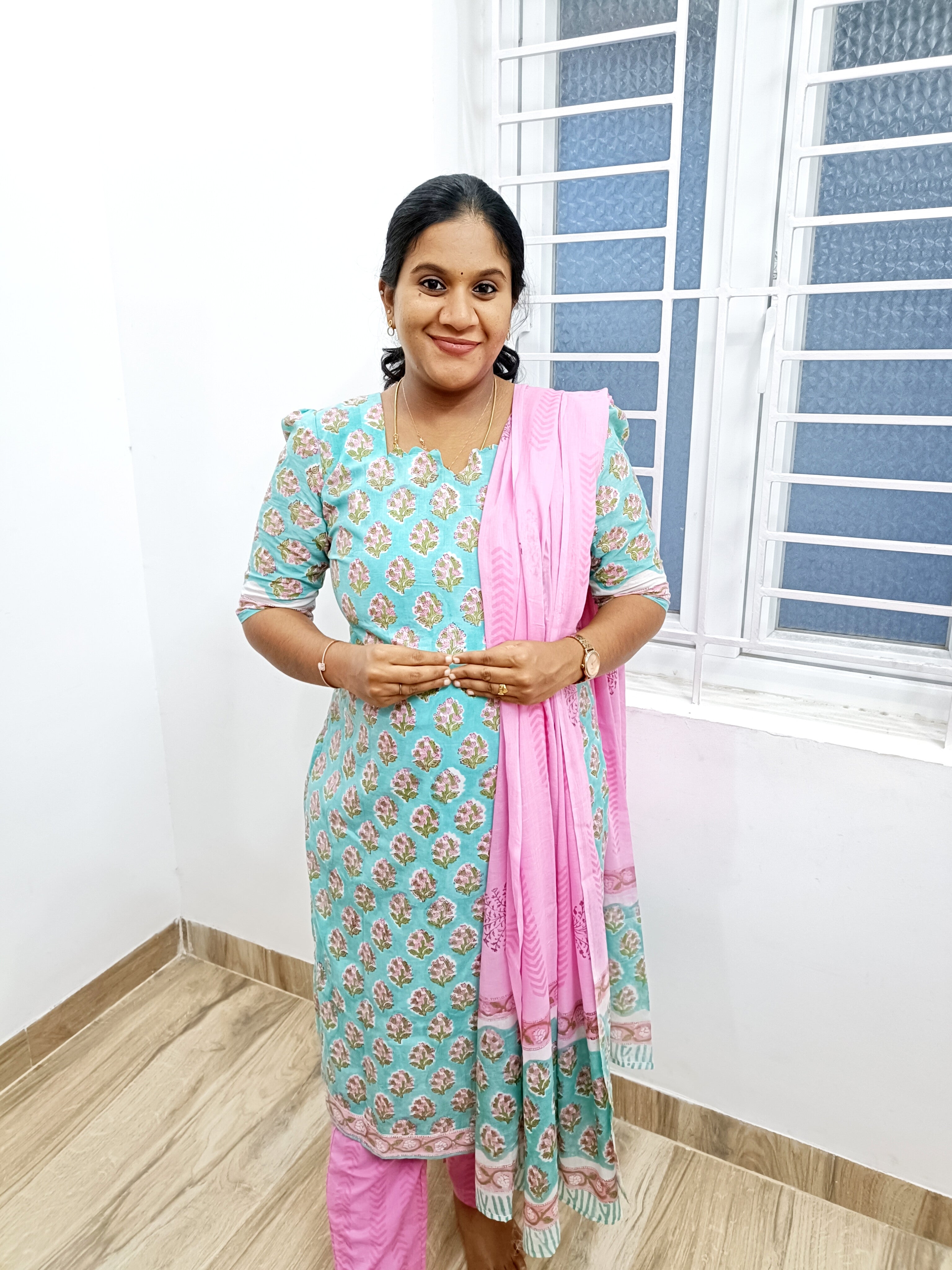 Pure Mul Cotton Hand Block Print Salwar Suit