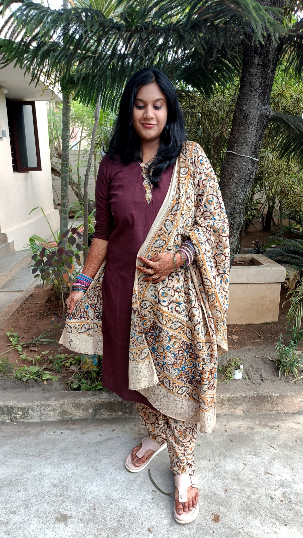 Premium Handblock Kalamkari Salwar Suit Set