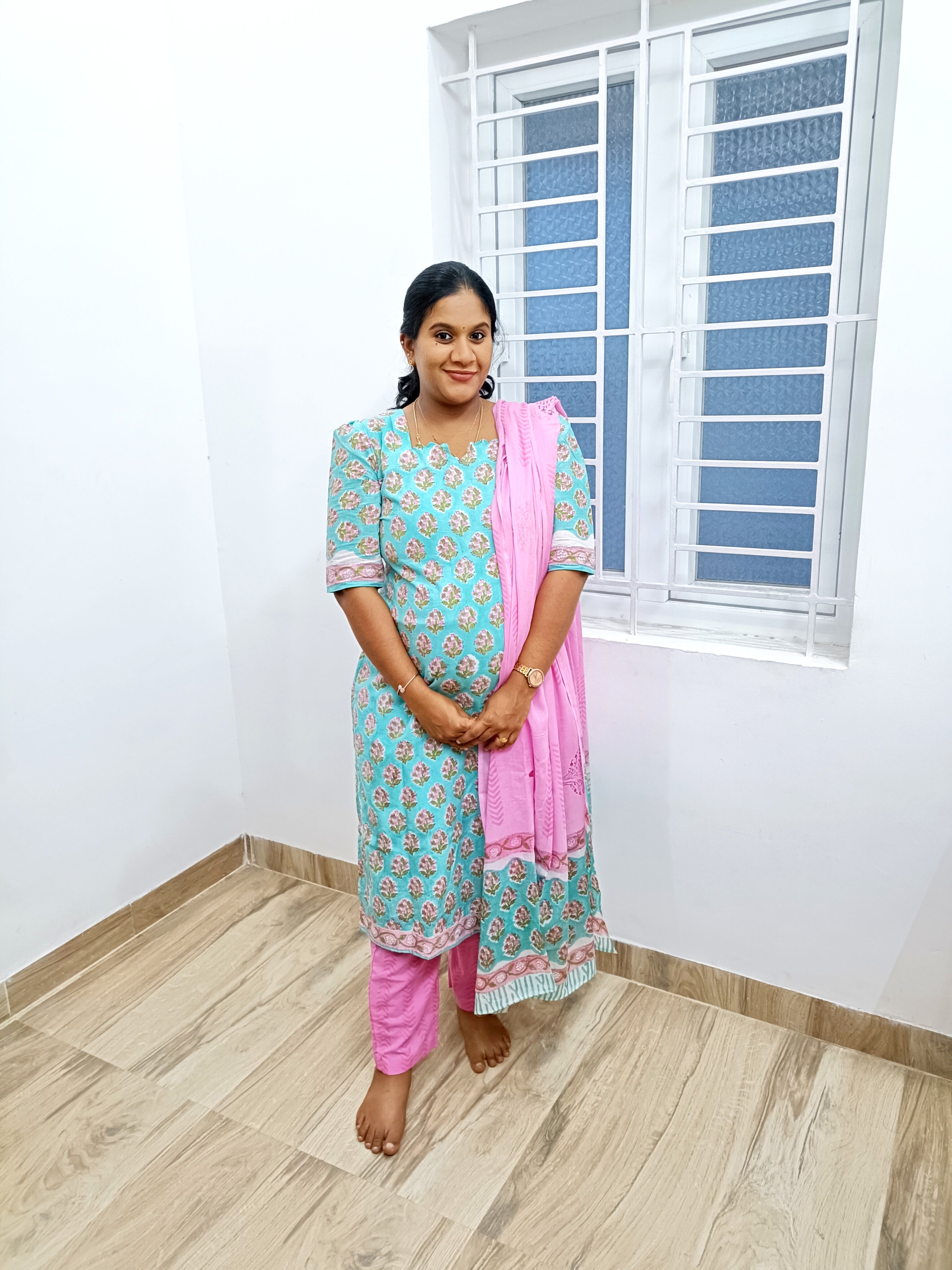 Pure Mul Cotton Hand Block Print Salwar Suit