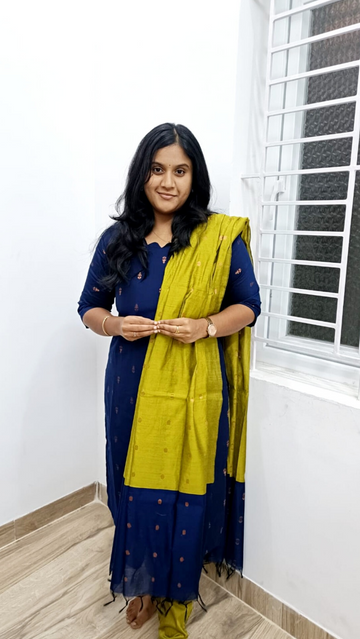Signature Premium Rawsilk Suit Set with Half and Half Dupata