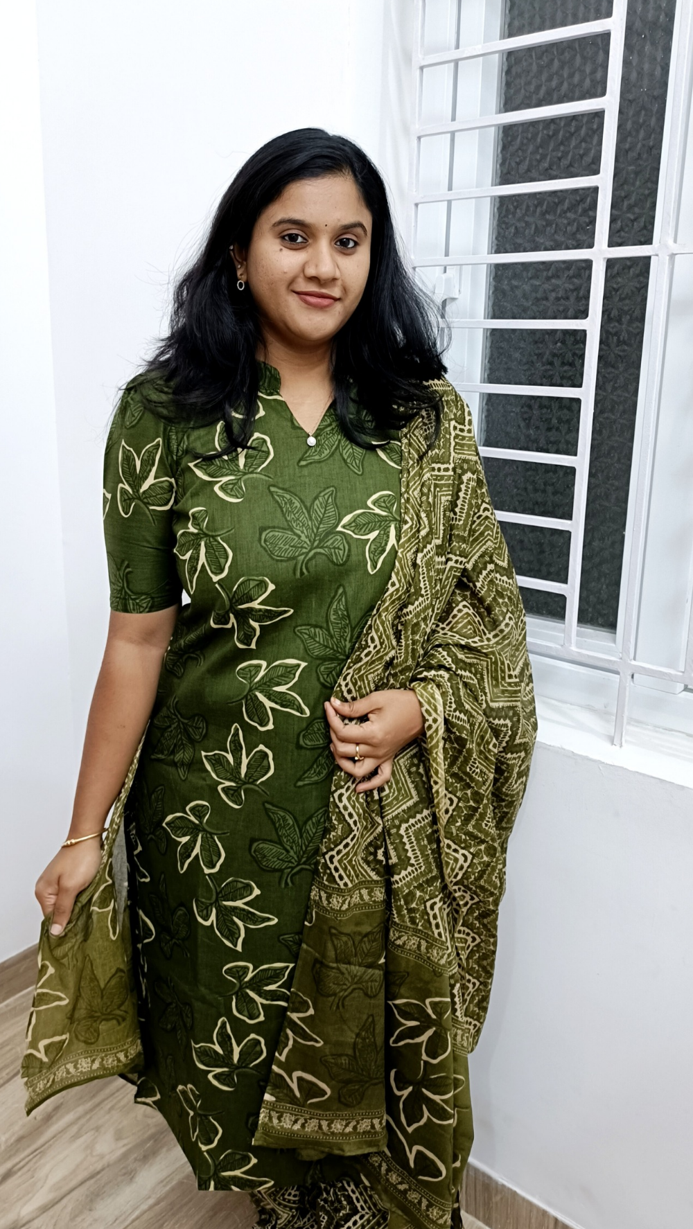 Luxurious Green Soft Cotton Suit Set